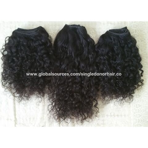 Cheveux ondulés indiens Remy bruts