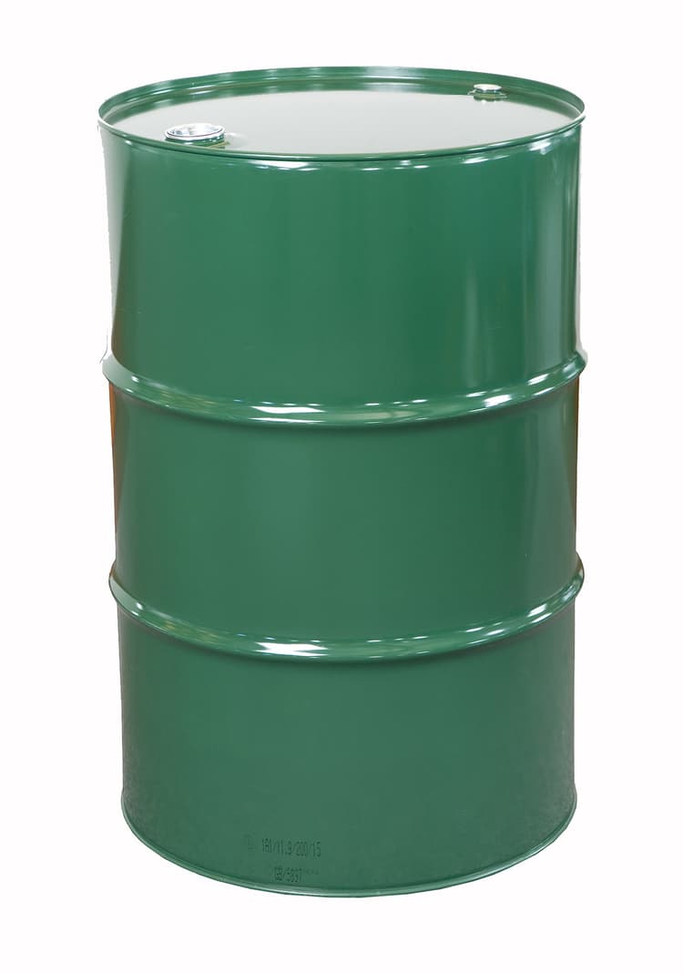 Cylindrical metal barrels in a package