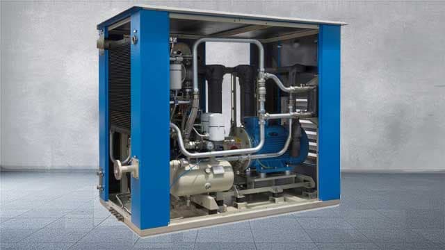 Screw gas compressor