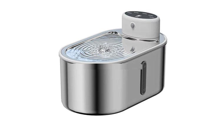 Stainless steel freshwater fountain for cats