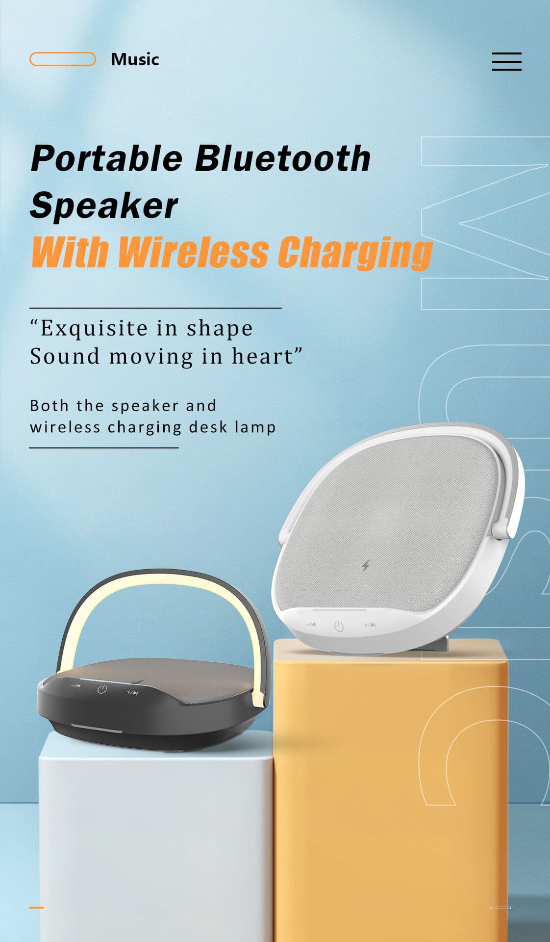 Migliora il tuo stile di vita con l'altoparlante Bluetooth portatile con caricabatterie wireless dell'azienda commercio 