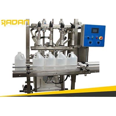 Halbautomatische Flüssigkeitsabfüllmaschine Overflow mit zwei Düsen ROF10