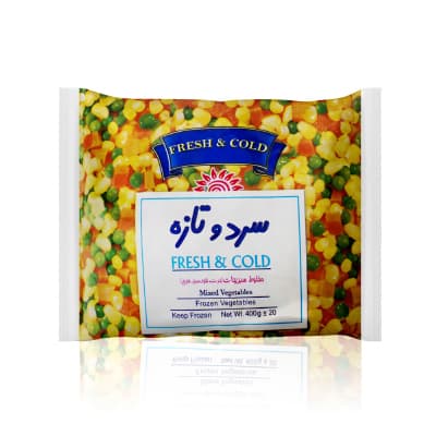 Mélange de légumes congelés froids et frais