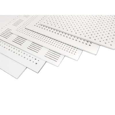 Hollow (punched) gypsum tiles