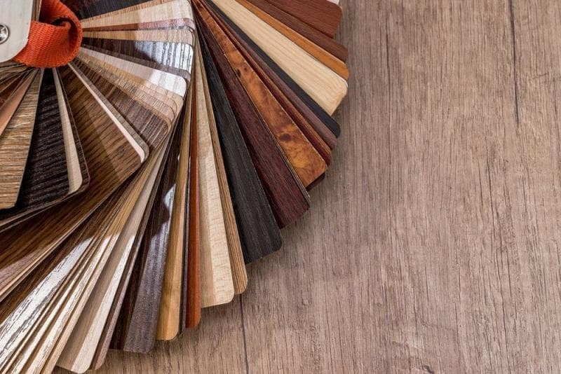 Types of plywood door veneers and the application of each.