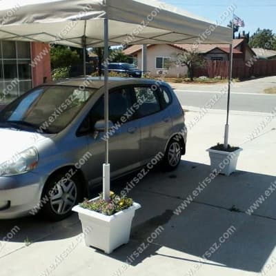 Sonnenschutznetz für die Garage