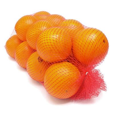 Netzbeutel für die Verpackung von Orangen