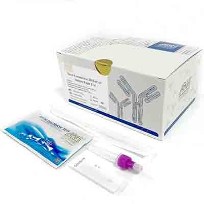 Rapid antigen test kit for coronavirus.
