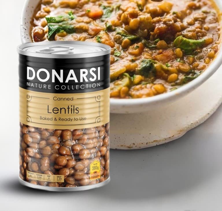Fayaz Sepahan Rad lentil canned food; a quick and nutritious meal.