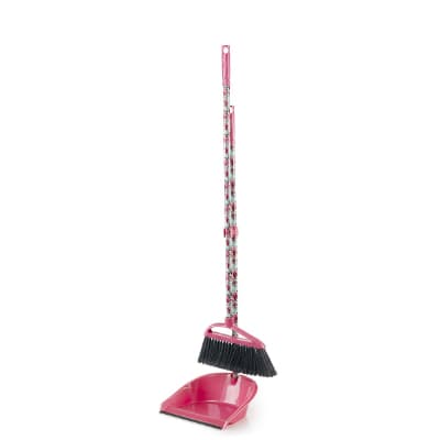 Set Besen und Kehrschaufel Delta Fancy in Rosa Design
