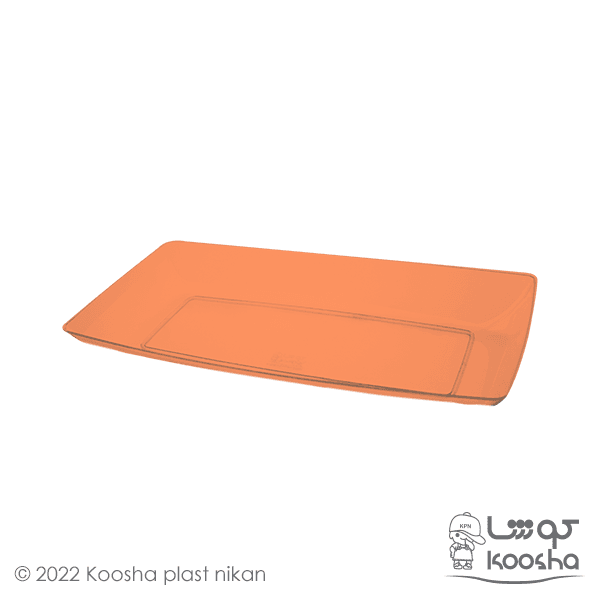 einweg orange fluoreszierender Teller